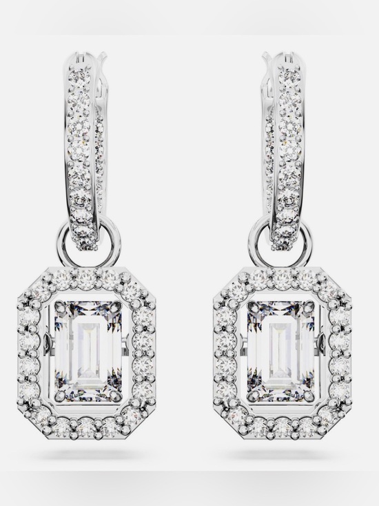 Swarovski Jewelry - 🆕 Swarovski Millenia Drop Earrings Octagon Cut White Rhodium Plated NWT